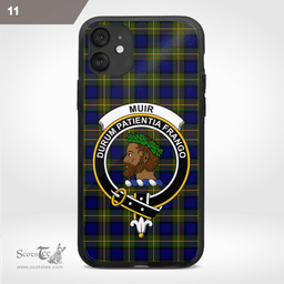 Muir Clan Badge Tartan Phone Case - Tartan Scottish Crest Phone Case Scottish Plaid Tartan Plaid - ScotsTee - scotstee.com