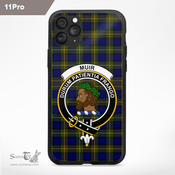 Muir Clan Badge Tartan Phone Case - Tartan Scottish Crest Phone Case Scottish Plaid Tartan Plaid - ScotsTee - scotstee.com