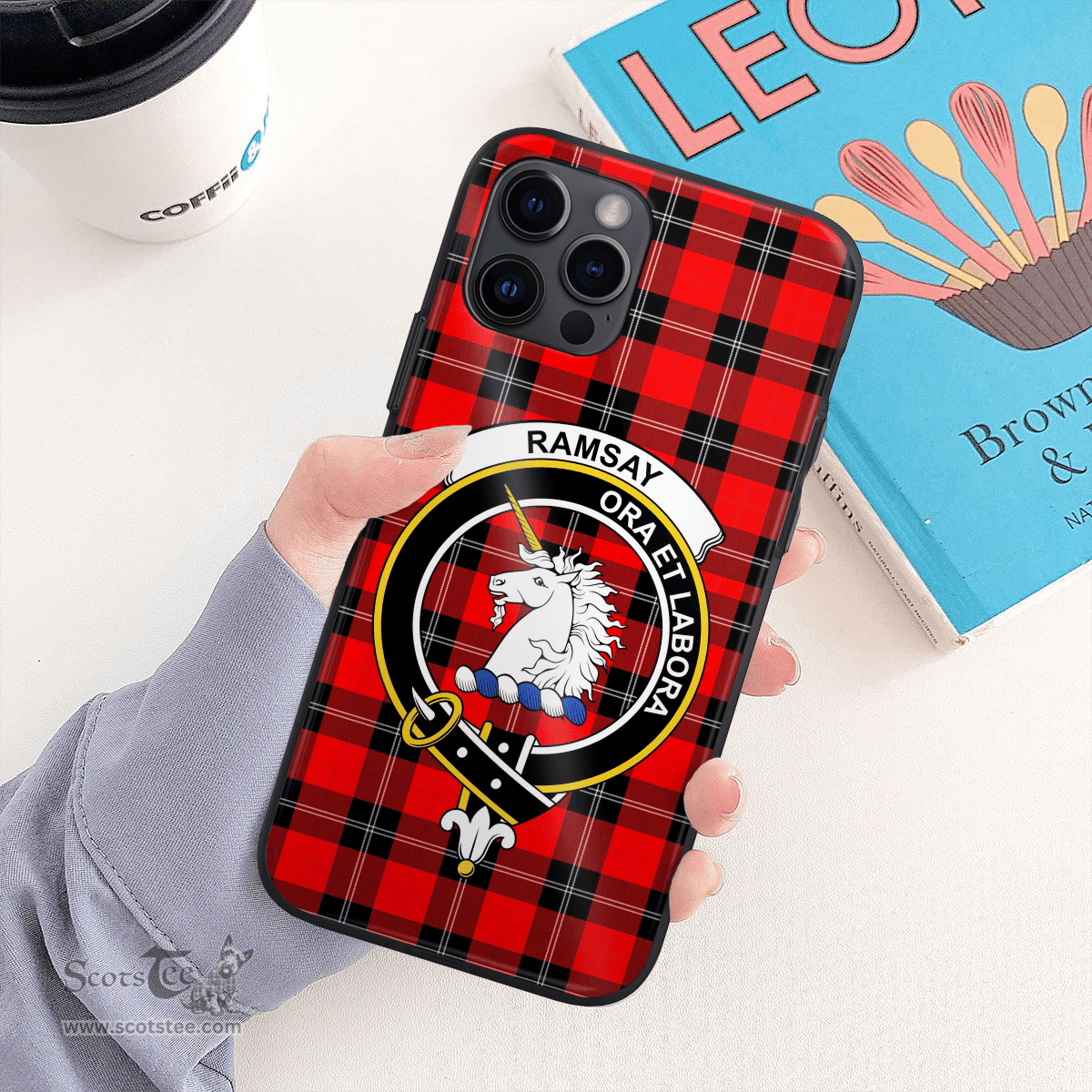 Ramsay Clan Badge Tartan Phone Case - Tartan Scottish Crest Phone Case Scottish Plaid Tartan Plaid - ScotsTee - scotstee.com