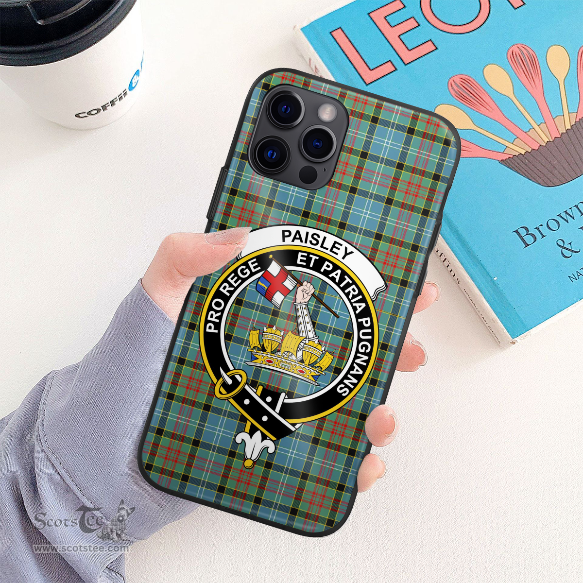 Paisley Clan Badge Tartan Phone Case - Tartan Scottish Crest Phone Case Scottish Plaid Tartan Plaid - ScotsTee - scotstee.com