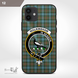 Walkinshaw Clan Badge Tartan Phone Case - Tartan Scottish Crest Phone Case Scottish Plaid Tartan Plaid - ScotsTee - scotstee.com