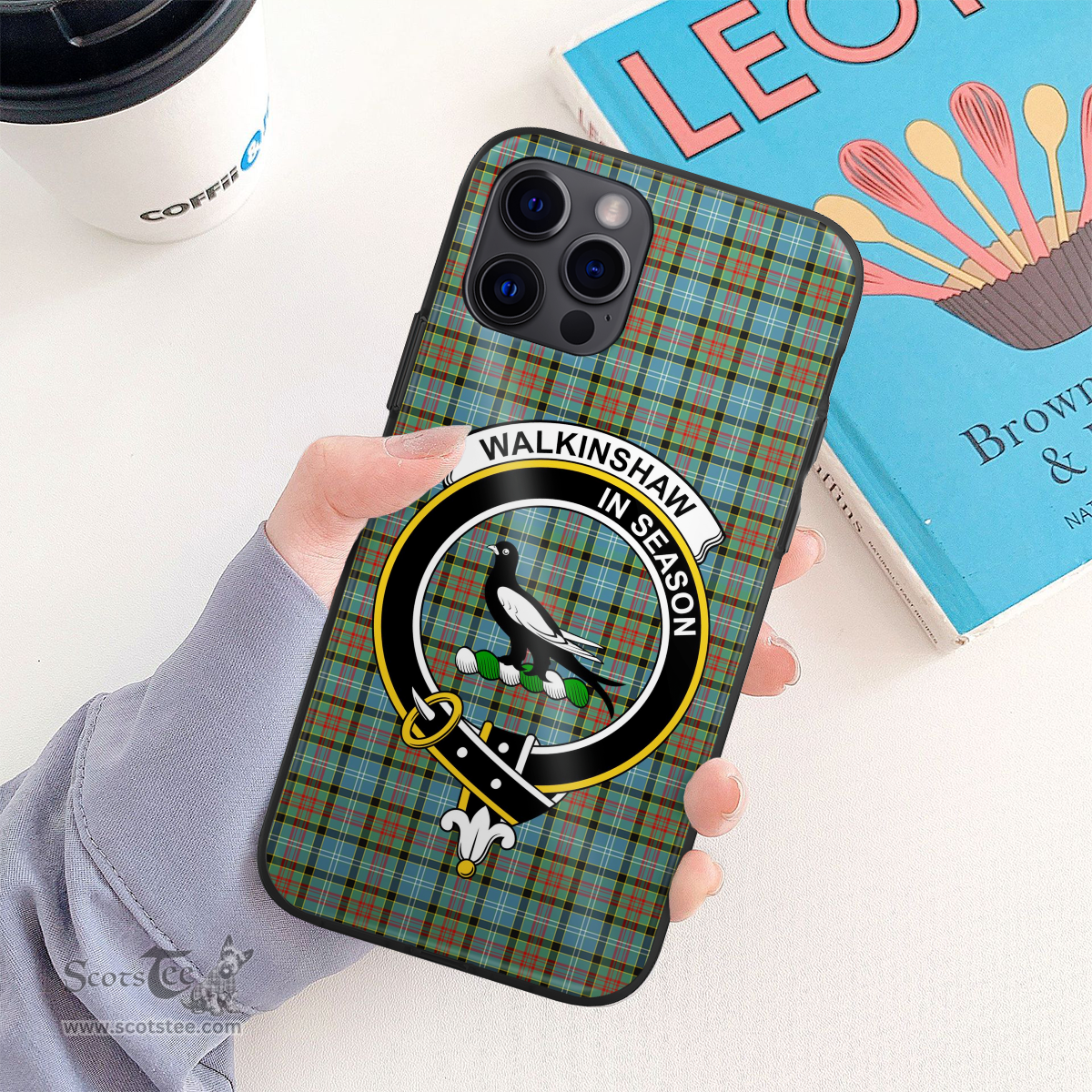 Walkinshaw Clan Badge Tartan Phone Case - Tartan Scottish Crest Phone Case Scottish Plaid Tartan Plaid - ScotsTee - scotstee.com