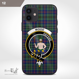 Wood Clan Badge Tartan Phone Case - Tartan Scottish Crest Phone Case Scottish Plaid Tartan Plaid - ScotsTee - scotstee.com