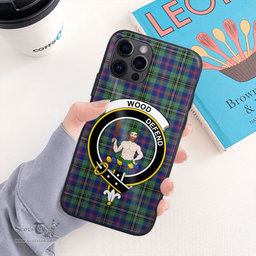 Wood Clan Badge Tartan Phone Case - Tartan Scottish Crest Phone Case Scottish Plaid Tartan Plaid - ScotsTee - scotstee.com