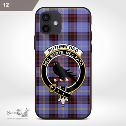 Rutherford Clan Badge Tartan Phone Case - Tartan Scottish Crest Phone Case Scottish Plaid Tartan Plaid - ScotsTee - scotstee.com