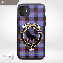 Rutherford Clan Badge Tartan Phone Case - Tartan Scottish Crest Phone Case Scottish Plaid Tartan Plaid - ScotsTee - scotstee.com