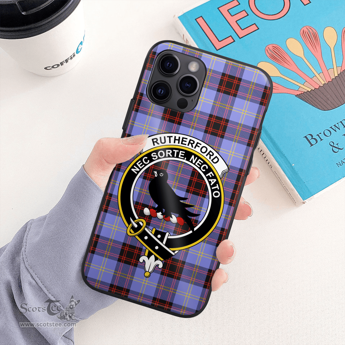 Rutherford Clan Badge Tartan Phone Case - Tartan Scottish Crest Phone Case Scottish Plaid Tartan Plaid - ScotsTee - scotstee.com
