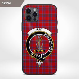 Rait Clan Badge Tartan Phone Case - Tartan Scottish Crest Phone Case Scottish Plaid Tartan Plaid - ScotsTee - scotstee.com