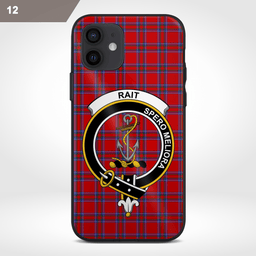 Rait Clan Badge Tartan Phone Case - Tartan Scottish Crest Phone Case Scottish Plaid Tartan Plaid - ScotsTee - scotstee.com