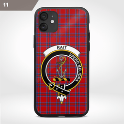 Rait Clan Badge Tartan Phone Case - Tartan Scottish Crest Phone Case Scottish Plaid Tartan Plaid - ScotsTee - scotstee.com