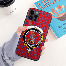 Rait Clan Badge Tartan Phone Case - Tartan Scottish Crest Phone Case Scottish Plaid Tartan Plaid - ScotsTee - scotstee.com