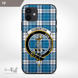 Roberton Clan Badge Tartan Phone Case - Tartan Scottish Crest Phone Case Scottish Plaid Tartan Plaid - ScotsTee - scotstee.com