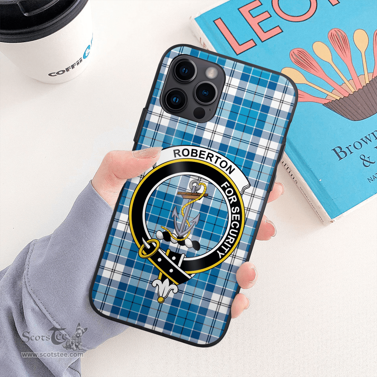 Roberton Clan Badge Tartan Phone Case - Tartan Scottish Crest Phone Case Scottish Plaid Tartan Plaid - ScotsTee - scotstee.com