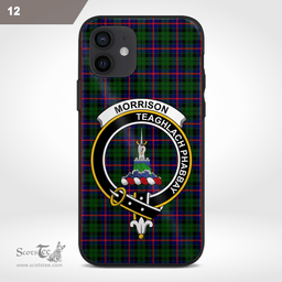 Morrison Clan Badge Tartan Phone Case - Tartan Scottish Crest Phone Case Scottish Plaid Tartan Plaid - ScotsTee - scotstee.com