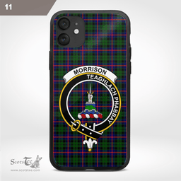 Morrison Clan Badge Tartan Phone Case - Tartan Scottish Crest Phone Case Scottish Plaid Tartan Plaid - ScotsTee - scotstee.com
