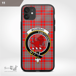 Moubray Clan Badge Tartan Phone Case - Tartan Scottish Crest Phone Case Scottish Plaid Tartan Plaid - ScotsTee - scotstee.com