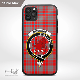 Moubray Clan Badge Tartan Phone Case - Tartan Scottish Crest Phone Case Scottish Plaid Tartan Plaid - ScotsTee - scotstee.com