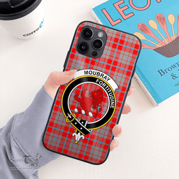 Moubray Clan Badge Tartan Phone Case - Tartan Scottish Crest Phone Case Scottish Plaid Tartan Plaid - ScotsTee - scotstee.com