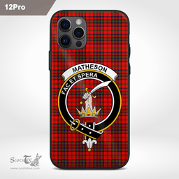 Matherson Clan Badge Tartan Phone Case - Tartan Scottish Crest Phone Case Scottish Plaid Tartan Plaid - ScotsTee - scotstee.com