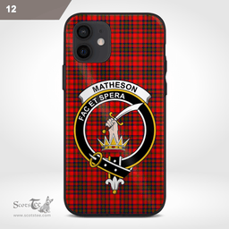 Matherson Clan Badge Tartan Phone Case - Tartan Scottish Crest Phone Case Scottish Plaid Tartan Plaid - ScotsTee - scotstee.com