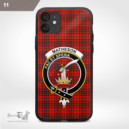 Matherson Clan Badge Tartan Phone Case - Tartan Scottish Crest Phone Case Scottish Plaid Tartan Plaid - ScotsTee - scotstee.com