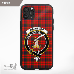 Matherson Clan Badge Tartan Phone Case - Tartan Scottish Crest Phone Case Scottish Plaid Tartan Plaid - ScotsTee - scotstee.com