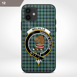 Melville Clan Badge Tartan Phone Case - Tartan Scottish Crest Phone Case Scottish Plaid Tartan Plaid - ScotsTee - scotstee.com