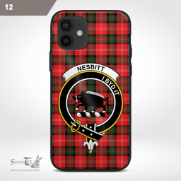 Nesbitt Clan Badge Tartan Phone Case - Tartan Scottish Crest Phone Case Scottish Plaid Tartan Plaid - ScotsTee - scotstee.com