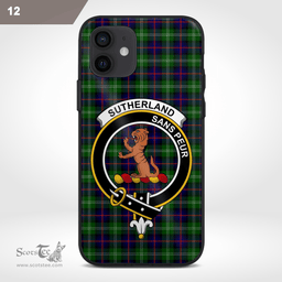 Sutherland Ii Clan Badge Tartan Phone Case - Tartan Scottish Crest Phone Case Scottish Plaid Tartan Plaid - ScotsTee - scotstee.com