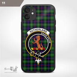 Sutherland Ii Clan Badge Tartan Phone Case - Tartan Scottish Crest Phone Case Scottish Plaid Tartan Plaid - ScotsTee - scotstee.com