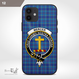 Mercer Clan Badge Tartan Phone Case - Tartan Scottish Crest Phone Case Scottish Plaid Tartan Plaid - ScotsTee - scotstee.com