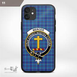 Mercer Clan Badge Tartan Phone Case - Tartan Scottish Crest Phone Case Scottish Plaid Tartan Plaid - ScotsTee - scotstee.com