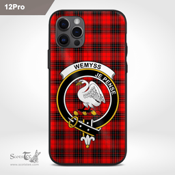 Wemyss Clan Badge Tartan Phone Case - Tartan Scottish Crest Phone Case Scottish Plaid Tartan Plaid - ScotsTee - scotstee.com