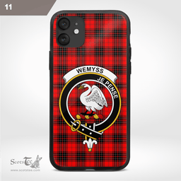 Wemyss Clan Badge Tartan Phone Case - Tartan Scottish Crest Phone Case Scottish Plaid Tartan Plaid - ScotsTee - scotstee.com