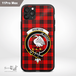Wemyss Clan Badge Tartan Phone Case - Tartan Scottish Crest Phone Case Scottish Plaid Tartan Plaid - ScotsTee - scotstee.com