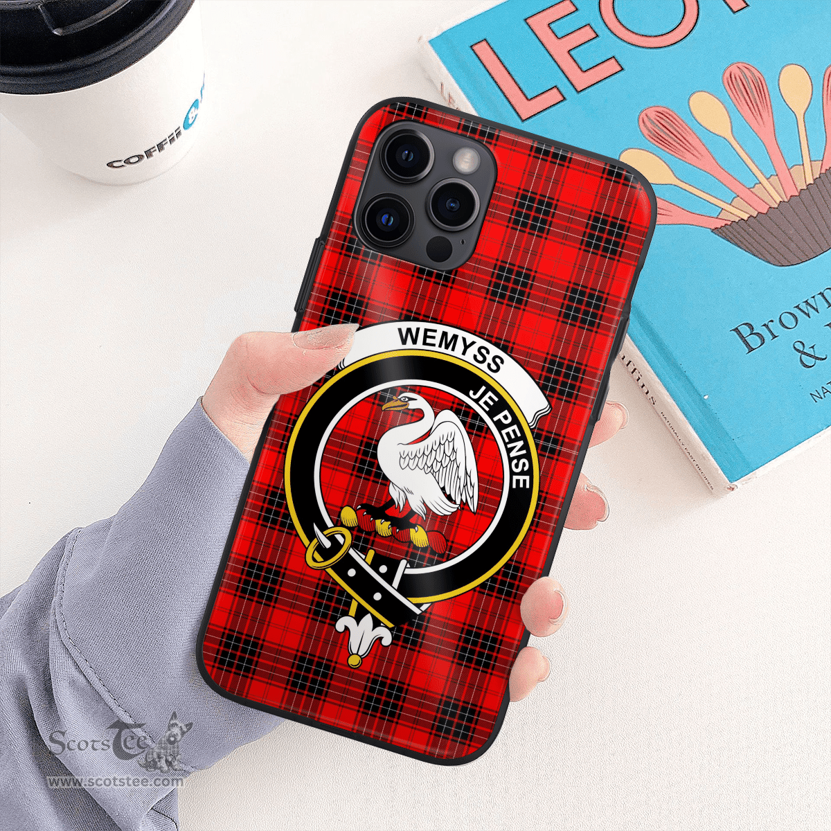 Wemyss Clan Badge Tartan Phone Case - Tartan Scottish Crest Phone Case Scottish Plaid Tartan Plaid - ScotsTee - scotstee.com