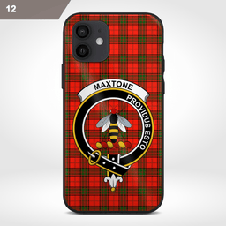 Maxtone Clan Badge Tartan Phone Case - Tartan Scottish Crest Phone Case Scottish Plaid Tartan Plaid - ScotsTee - scotstee.com