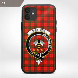 Maxtone Clan Badge Tartan Phone Case - Tartan Scottish Crest Phone Case Scottish Plaid Tartan Plaid - ScotsTee - scotstee.com