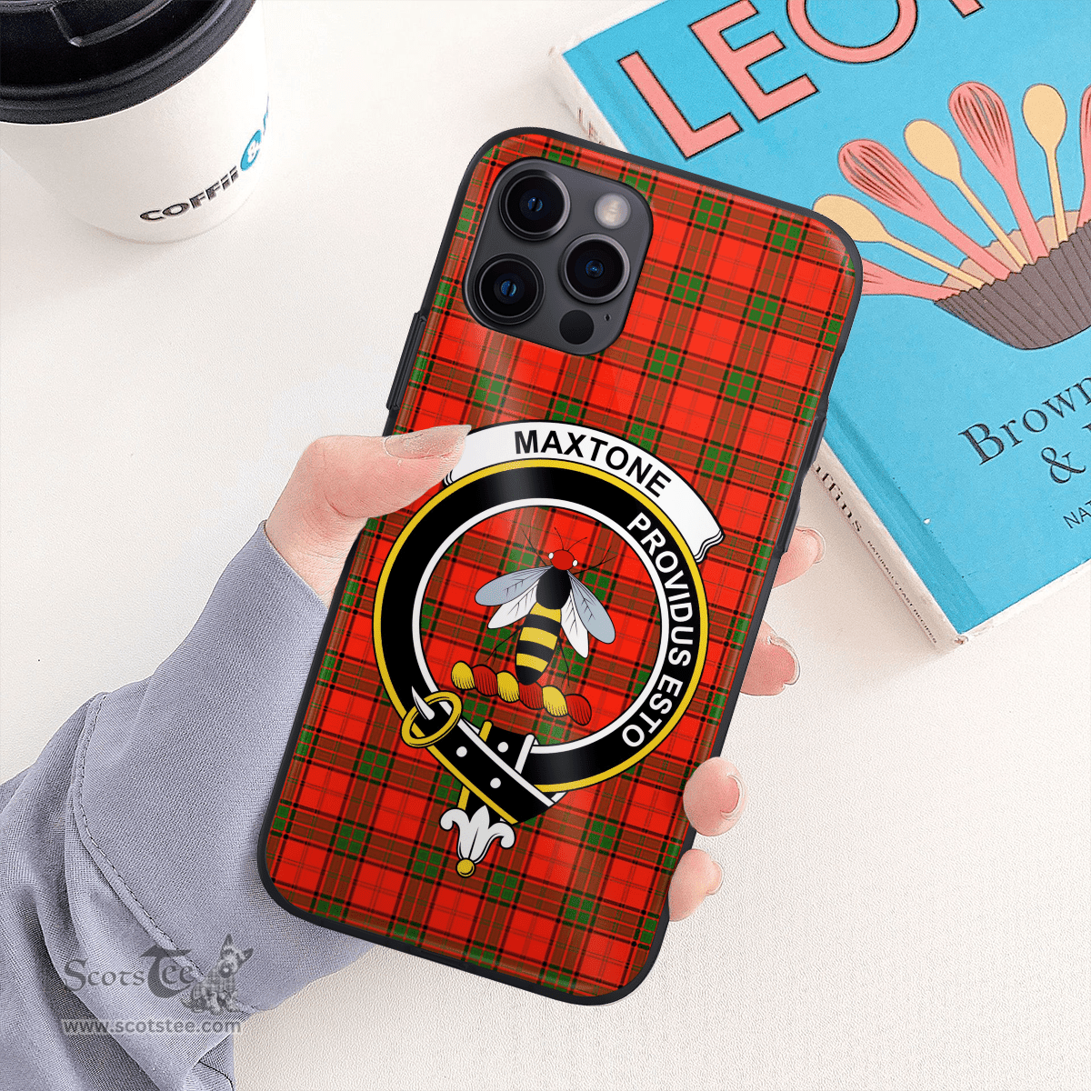 Maxtone Clan Badge Tartan Phone Case - Tartan Scottish Crest Phone Case Scottish Plaid Tartan Plaid - ScotsTee - scotstee.com