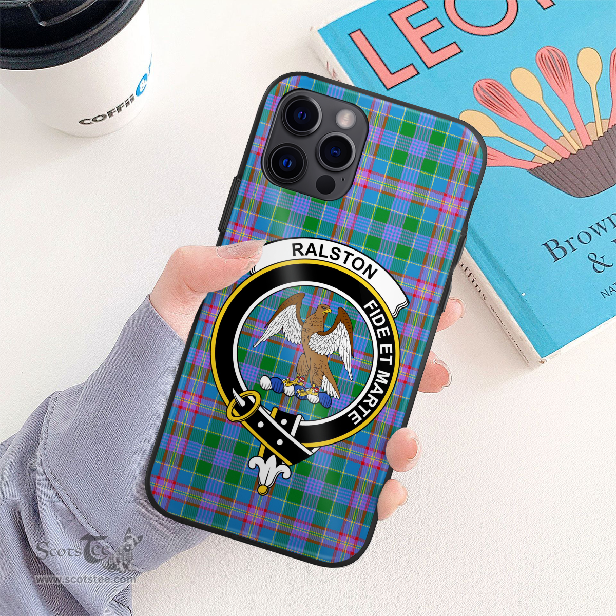 Ralston Clan Badge Tartan Phone Case - Tartan Scottish Crest Phone Case Scottish Plaid Tartan Plaid - ScotsTee - scotstee.com