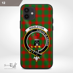 Middleton Clan Badge Tartan Phone Case - Tartan Scottish Crest Phone Case Scottish Plaid Tartan Plaid - ScotsTee - scotstee.com