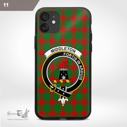 Middleton Clan Badge Tartan Phone Case - Tartan Scottish Crest Phone Case Scottish Plaid Tartan Plaid - ScotsTee - scotstee.com