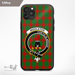 Middleton Clan Badge Tartan Phone Case - Tartan Scottish Crest Phone Case Scottish Plaid Tartan Plaid - ScotsTee - scotstee.com