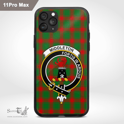 Middleton Clan Badge Tartan Phone Case - Tartan Scottish Crest Phone Case Scottish Plaid Tartan Plaid - ScotsTee - scotstee.com