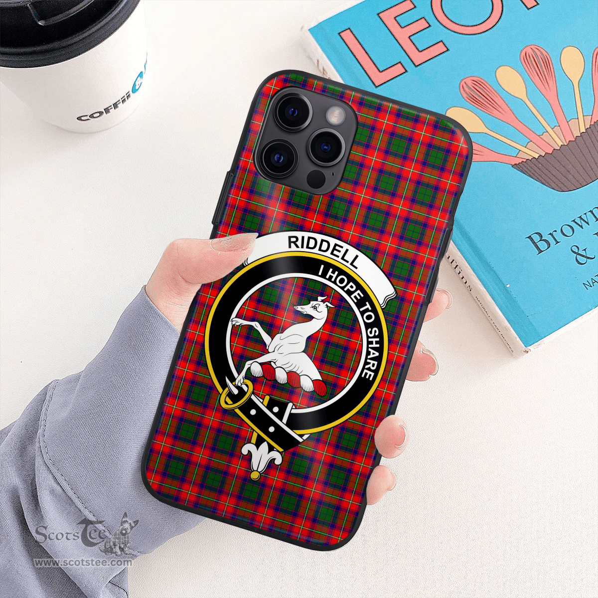 Riddell Clan Badge Tartan Phone Case - Tartan Scottish Crest Phone Case Scottish Plaid Tartan Plaid - ScotsTee - scotstee.com
