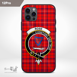 Rose Clan Badge Tartan Phone Case - Tartan Scottish Crest Phone Case Scottish Plaid Tartan Plaid - ScotsTee - scotstee.com