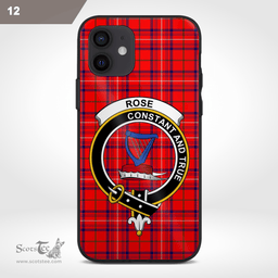 Rose Clan Badge Tartan Phone Case - Tartan Scottish Crest Phone Case Scottish Plaid Tartan Plaid - ScotsTee - scotstee.com