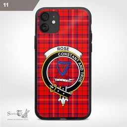Rose Clan Badge Tartan Phone Case - Tartan Scottish Crest Phone Case Scottish Plaid Tartan Plaid - ScotsTee - scotstee.com