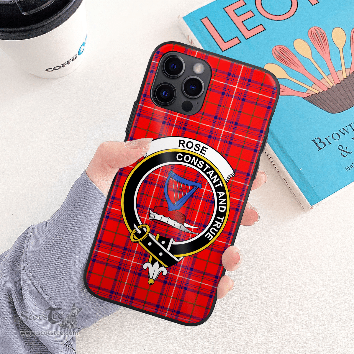 Rose Clan Badge Tartan Phone Case - Tartan Scottish Crest Phone Case Scottish Plaid Tartan Plaid - ScotsTee - scotstee.com