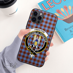 Preston Clan Badge Tartan Phone Case - Tartan Scottish Crest Phone Case Scottish Plaid Tartan Plaid - ScotsTee - scotstee.com